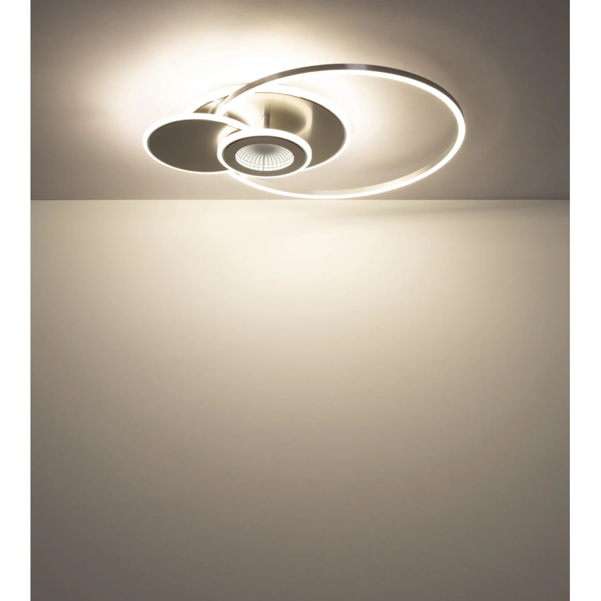Globo - dimmbare LED-Deckenleuchte LED/24W/230V 2700-6500K silber + Fernbedienung