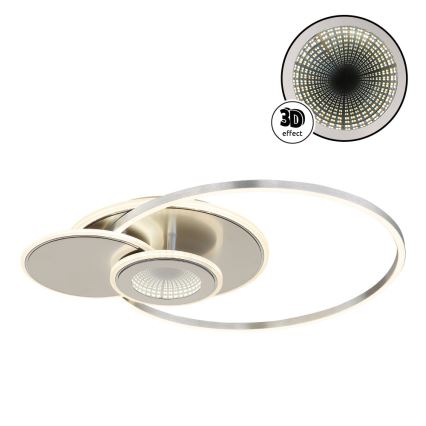 Globo - dimmbare LED-Deckenleuchte LED/24W/230V 2700-6500K silber + Fernbedienung
