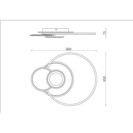 Globo - dimmbare LED-Deckenleuchte LED/24W/230V 2700-6500K silber + Fernbedienung