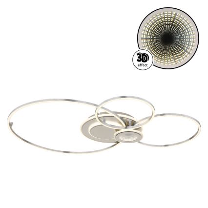 Globo - dimmbare LED-Deckenleuchte LED/36W/230V 2700-6500K silber + Fernbedienung