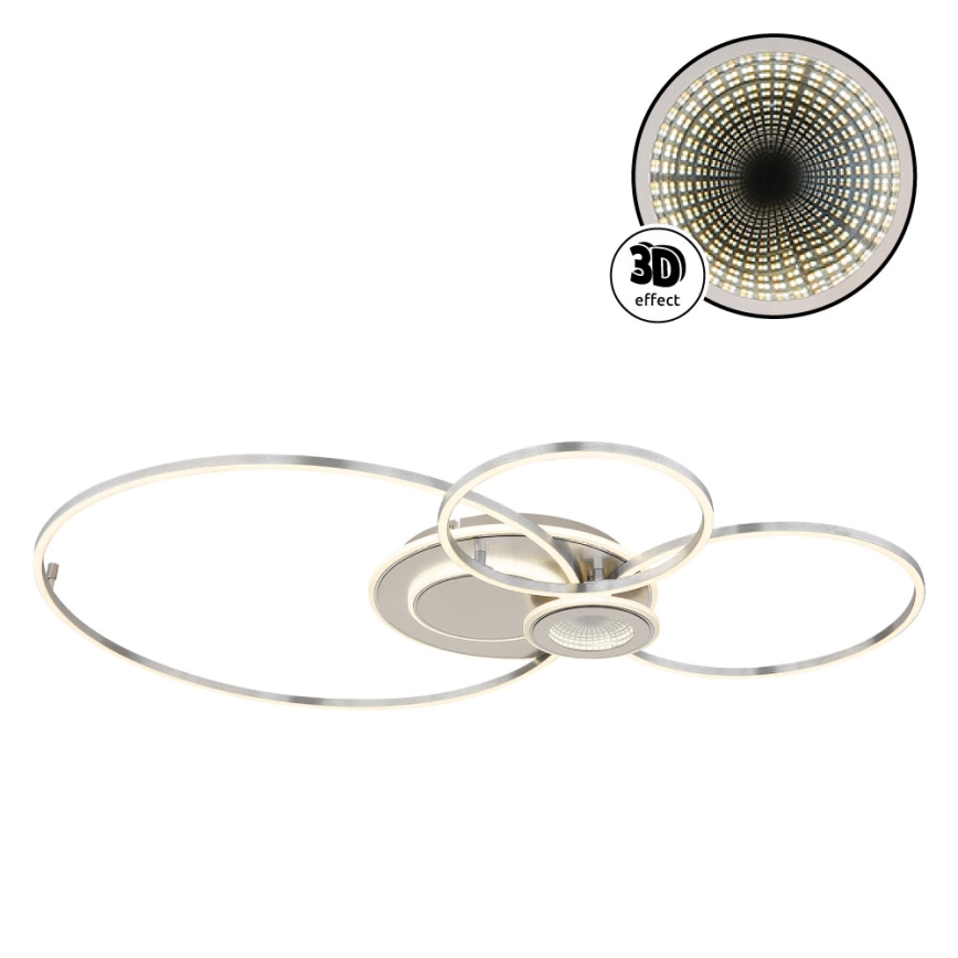 Globo - dimmbare LED-Deckenleuchte LED/36W/230V 2700-6500K silber + Fernbedienung