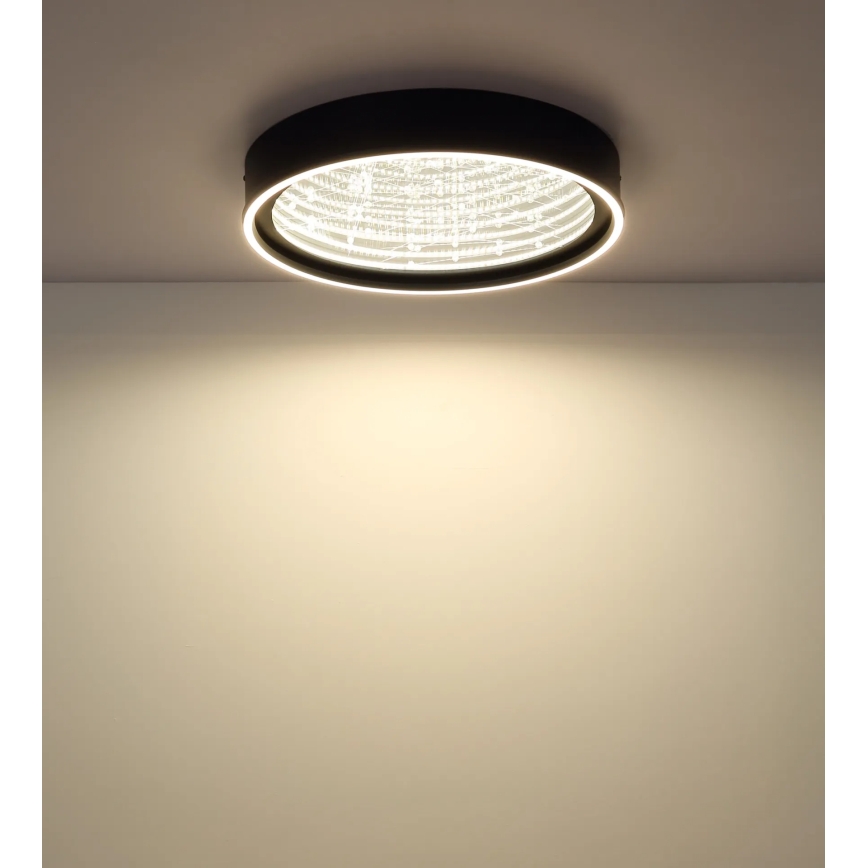 Globo - dimmbare LED-Deckenleuchte LED/40W/230V 2700-6500K Ø 51,5 cm schwarz + Fernbedienung