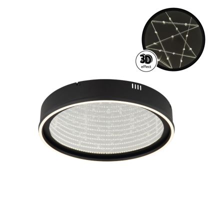 Globo - dimmbare LED-Deckenleuchte LED/40W/230V 2700-6500K Ø 51,5 cm schwarz + Fernbedienung