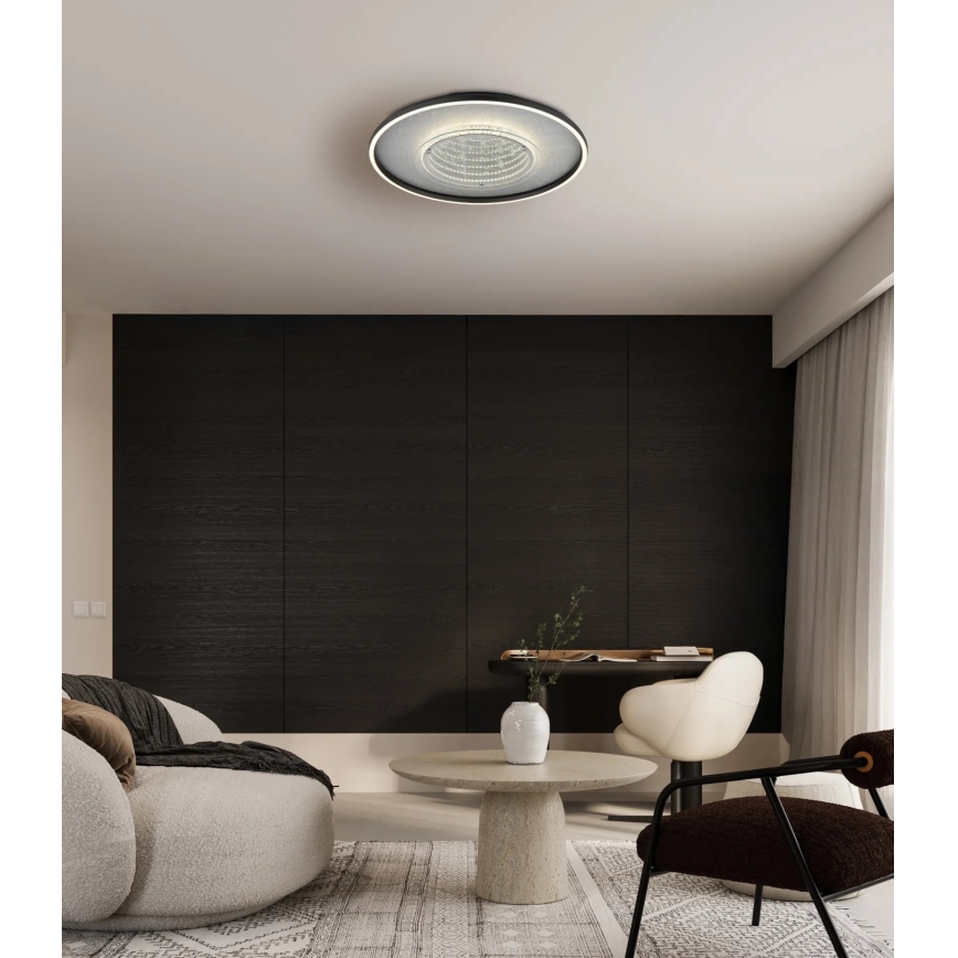 Globo - LED-Deckenleuchte LED/40W/230V 3000/4000/6000K Ø 51,5 cm schwarz