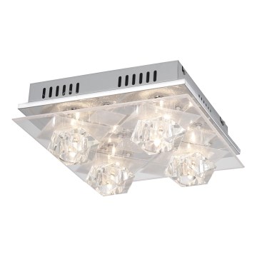 GLOBO 68342-4 - Deckenleuchte PATRON 4xG4/20W/12V+12xLED/0,06W/12V+12xLED/0,06W/12V