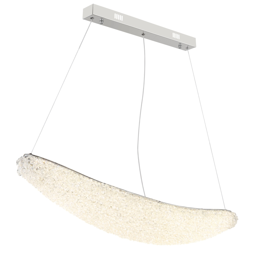 Globo - LED-dimmbare Pendelleuchte an Stahlseil LED/40W/230V 2700-6000K glänzender Chrom + Fernbedienung