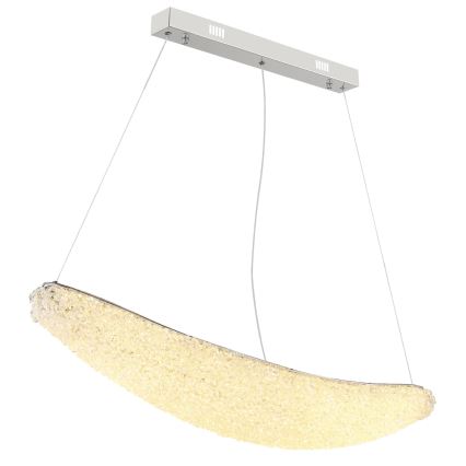 Globo - LED-dimmbare Pendelleuchte an Stahlseil LED/40W/230V 2700-6000K glänzender Chrom + Fernbedienung