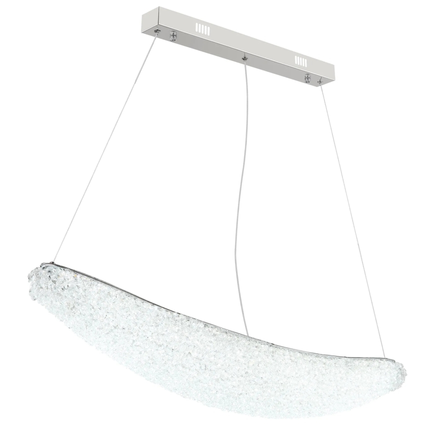 Globo - LED-dimmbare Pendelleuchte an Stahlseil LED/40W/230V 2700-6000K glänzender Chrom + Fernbedienung
