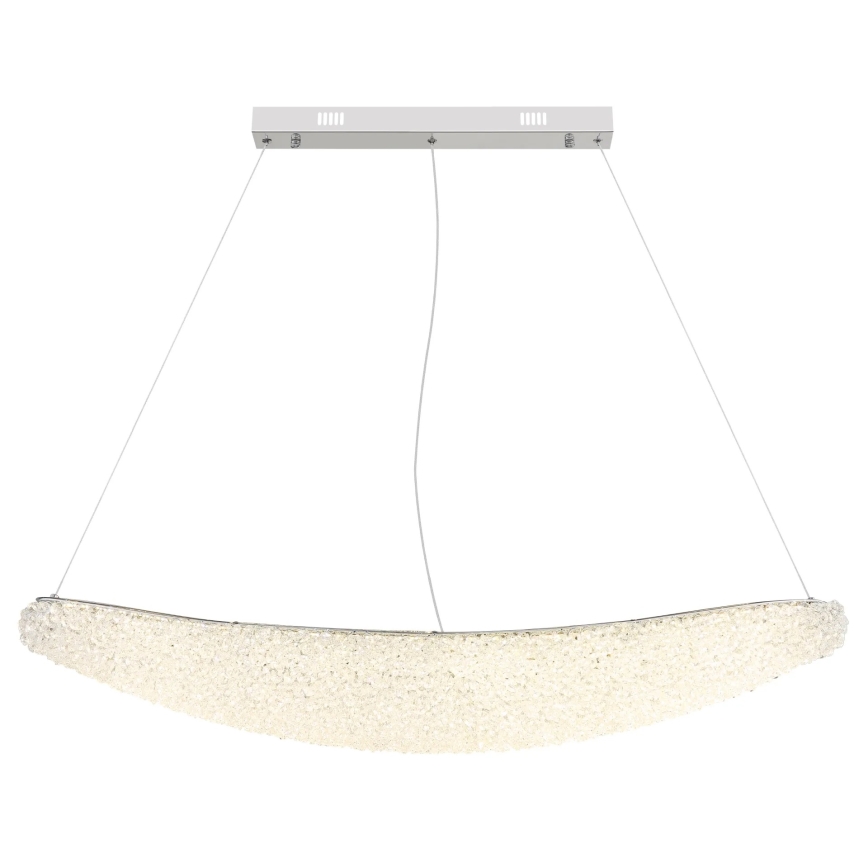 Globo - LED-dimmbare Pendelleuchte an Stahlseil LED/40W/230V 2700-6000K glänzender Chrom + Fernbedienung