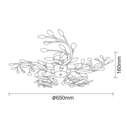 Globo -Aufbaukronleuchter 5xE14/40W/230V