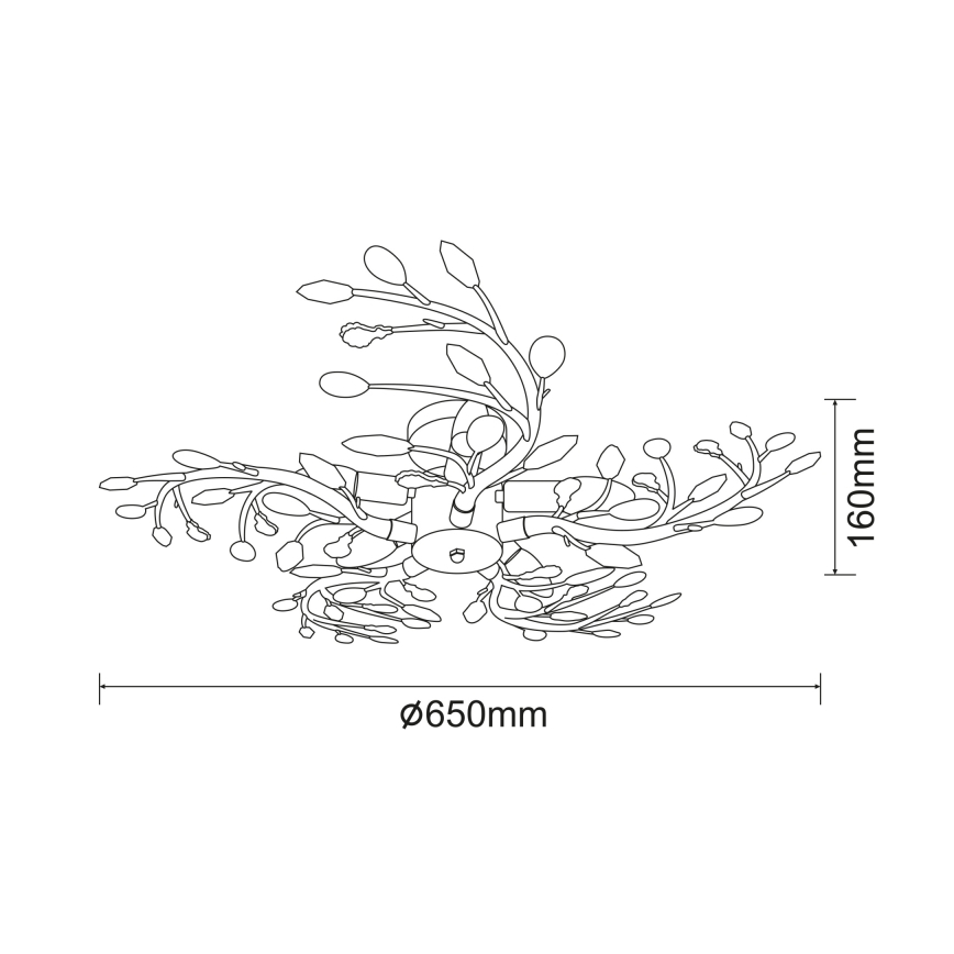 Globo -Aufbaukronleuchter 5xE14/40W/230V