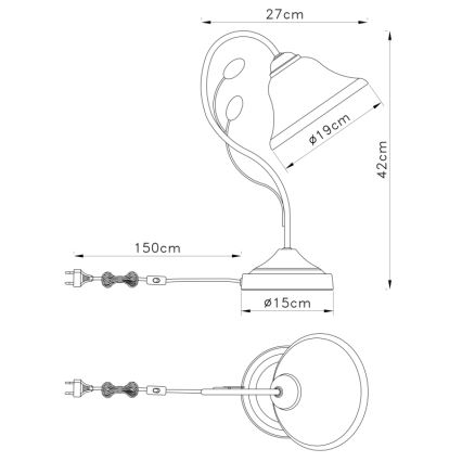 Globo - Tischlampe 1xE27/60W/230V