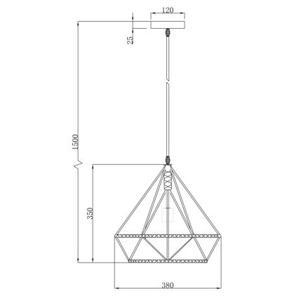 Globo 69029 - Hängeleuchte ULLEU 1xE27/60W/230V