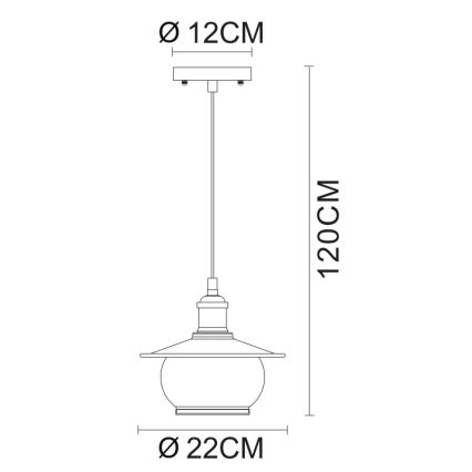 Globo - Decken-Hängeleuchte 1xE27/60W/230V