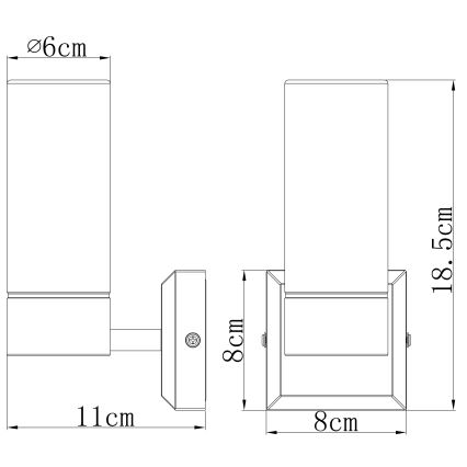 Globo - Badezimmer-Wandleuchte 1xE14/40W/230V IP44