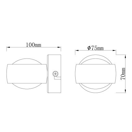 Globo - LED Wandleuchte LED/7W/230V 3000K mattchrom