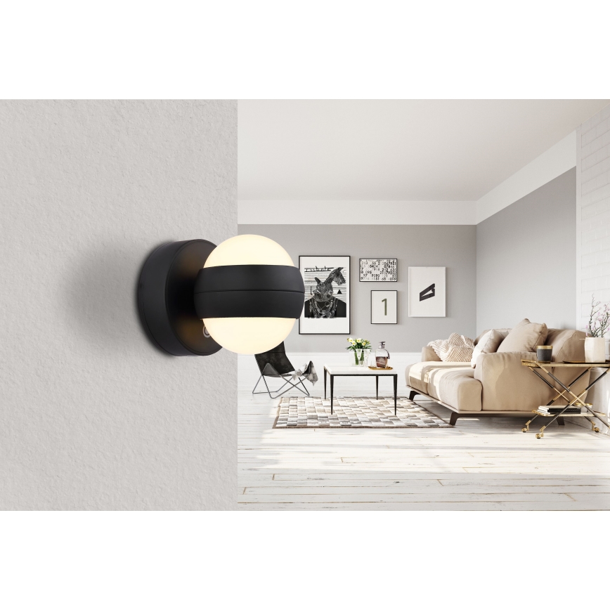 Globo - Dimmbare, aufladbare LED-Touch-Wandleuchte LED/1,4W/5V 1800 mAh schwarz
