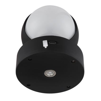 Globo - Dimmbare, aufladbare LED-Touch-Wandleuchte LED/1,4W/5V 1800 mAh schwarz