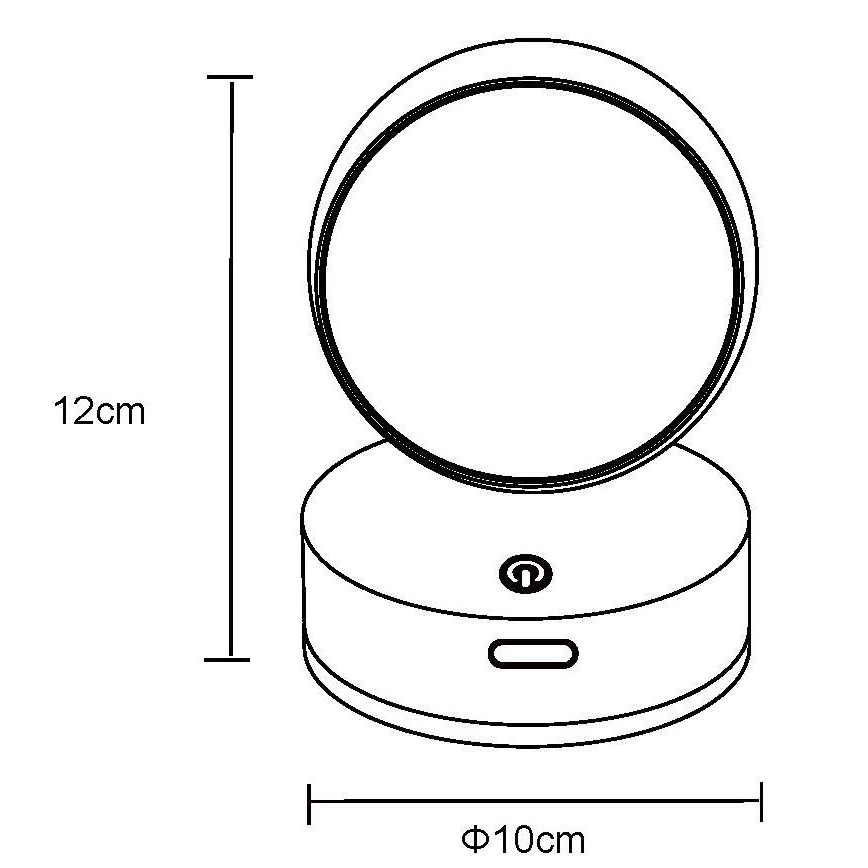 Globo - Dimmbare, aufladbare LED-Touch-Wandleuchte LED/1,4W/5V 1800 mAh schwarz