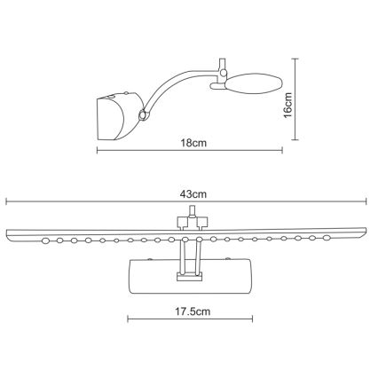 Globo - LED-Bilderleuchte LED/3W/230V