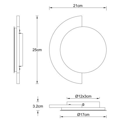 Globo - LED-Wandleuchte LED/12W/230V 3000K