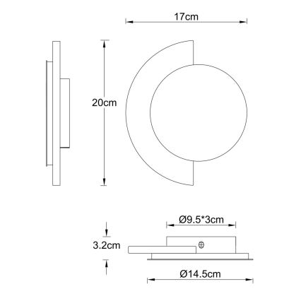 Globo - LED-Wandleuchte LED/8W/230V 3000K