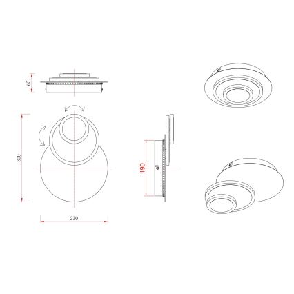 Globo - LED-Deckenleuchte LED/20W/230V 3000K