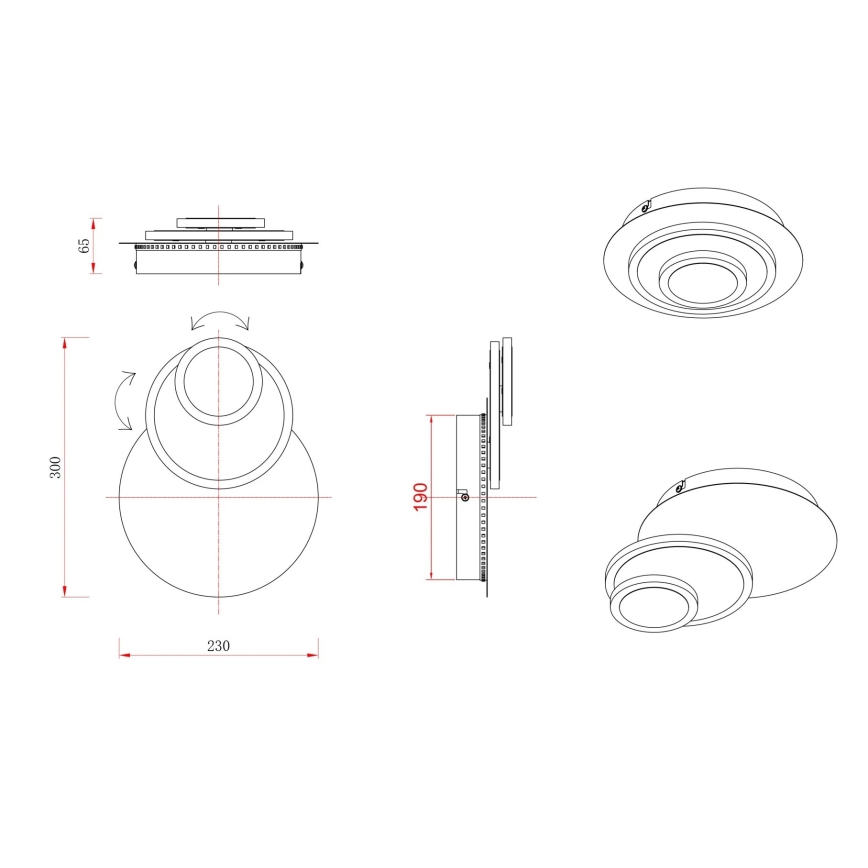 Globo - LED-Deckenleuchte LED/20W/230V 3000K