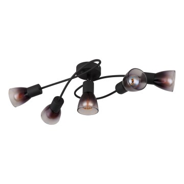 Globo - Anbauleuchte 5xE14/25W/230V schwarz