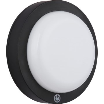 Globo - Aufladbare LED-Touch-Wandleuchte LED/1,2W/3,7V d 15 cm 1800 mAh schwarz