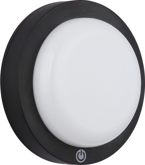 Globo - Aufladbare LED-Touch-Wandleuchte LED/1,2W/3,7V d 15 cm 1800 mAh schwarz