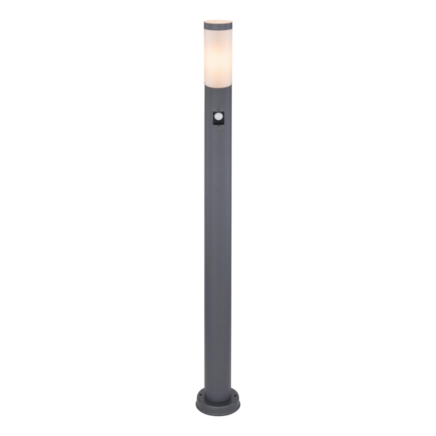 Globo - Auβenleuchte mit Sensor 1xE27/15W/230V IP44 110 cm anthrazit