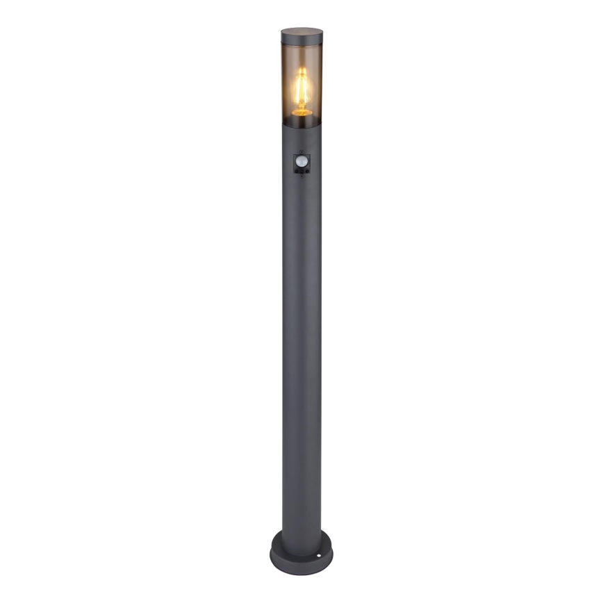 Globo - Auβenleuchte mit Sensor 1xE27/15W/230V IP44 110 cm schwarz