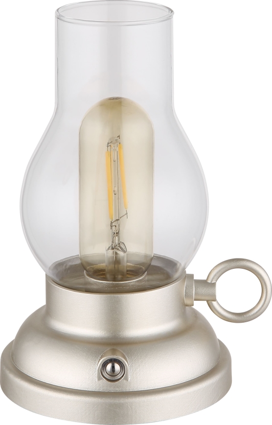 Globo - Dimmbare, aufladbare LED-Tischleuchte mit Touch-Funktion LED/1W/3,7V 1200 mAh matt Chrom