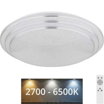Globo - Dimmbare LED-Deckenleuchte LED/18W/230V d 40 cm 2700-6500K + Fernbedienung