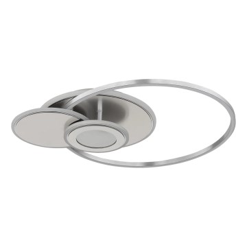 Globo - Dimmbare LED-Deckenleuchte LED/24W/230V 2700-6500K 45x56 cm silber + mit Fernbedienung