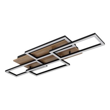 Globo - Dimmbare LED-Deckenleuchte LED/40W/230V 2700-6500K 32,5x87,5 cm braun/schwarz + Fernbedienung