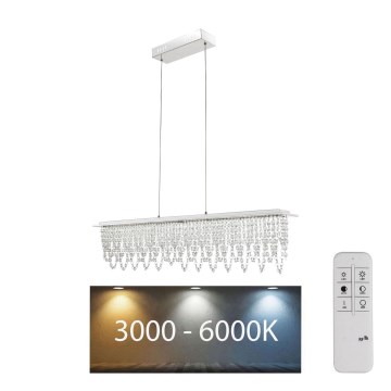 Globo - Dimmbare LED-Kristall-Hängeleuchte an Schnur LED/24W/230V 3000-6000K + Fernbedienung