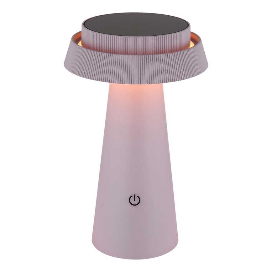 Globo - Dimmbare LED-Solarleuchte mit Touch-Funktion LED/4W/3,7W IP54 rosa