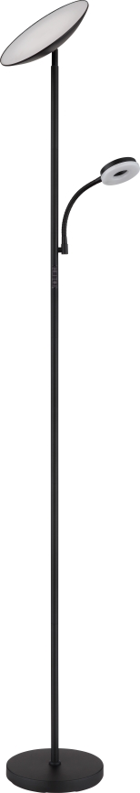 Globo - Dimmbare LED-Stehleuchte LED/20W/230V+ LED/5W 3000/4000/6500K schwarz