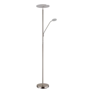Globo - dimmbare LED-Stehleuchte LED/28W/230V + LED/5W 3000K, glänzender Chrom