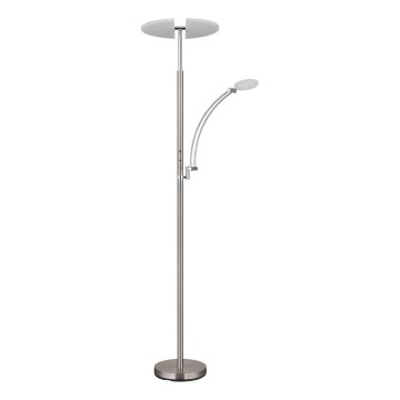 Globo - dimmbare LED-Stehleuchte LED/40W/230V + LED/5,5W 2700/4000/6000K mattchrom