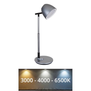 Globo - Dimmbare LED-Tischleuchte mit Touch-Funktion LED/7,5W/230V 3000K/4000K/6500K grau