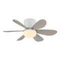 Globo - Dimmbarer LED-Deckenventilator LED/5W/230V 2700-6500K beige + Fernbedienung