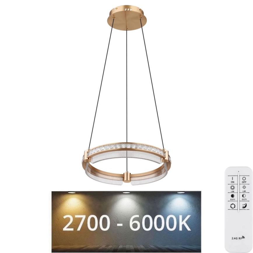 Globo - Dimmbarer LED-Kristall-Kronleuchter an Aufhängung LED/36W/230V 2700K-6000K + Fernbedienung