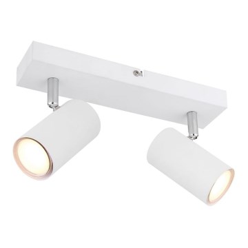 Globo - Einbauleuchte 2xGU10/35W/230V Weiß