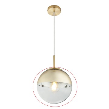 Globo - Ersatzglas für Kronleuchter VARUS E27, goldfarben, Ø 20 cm