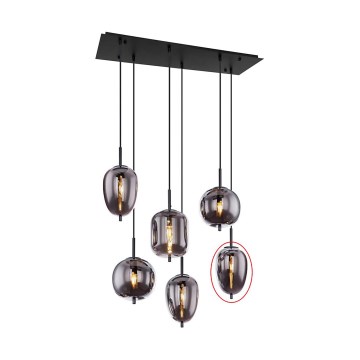 Globo - Ersatzglas für Leuchte BLACKY E14, schwarz, Ø 15,8 cm