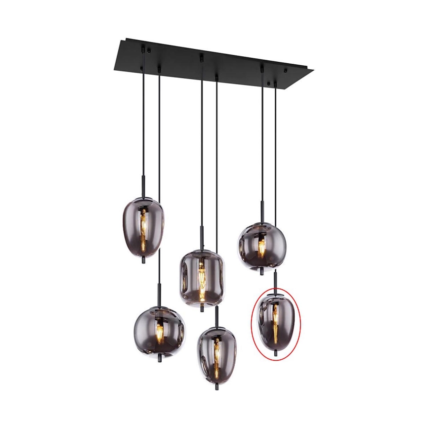 Globo - Ersatzglas für Leuchte BLACKY E14, schwarz, Ø 15,8 cm