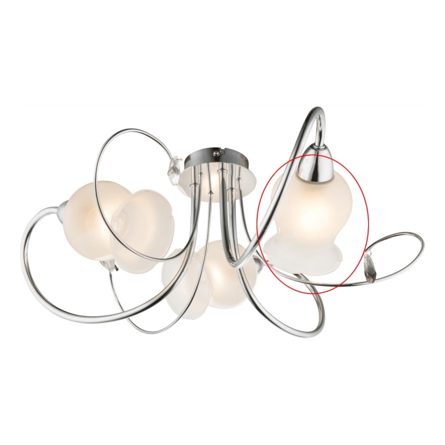 Globo - Ersatzglas für Leuchte LILLY E14, weiß